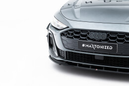 Cup Spoilerlippe Front Ansatz V.2 passend für Audi A5 S-Line Limousine / Avant B10 schwarz Hochglanz
