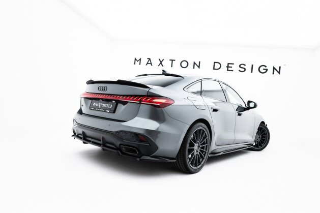 Mittlerer Cup Diffusor DTM Look Heck Ansatz passend für Audi A5 S-Line Limousine / Avant B10 schwarz Hochglanz