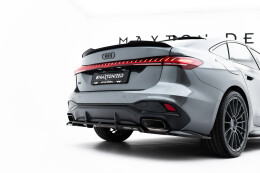 Mittlerer Cup Diffusor DTM Look Heck Ansatz passend für Audi A5 S-Line Limousine / Avant B10 schwarz Hochglanz