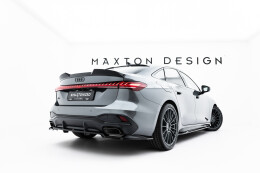 Mittlerer Cup Diffusor DTM Look Heck Ansatz passend für Audi A5 S-Line Limousine / Avant B10 schwarz Hochglanz