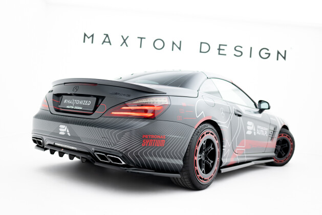 Mittlerer Cup Diffusor DTM Look Heck Ansatz passend für Mercedes-Benz SL 63 AMG R231 schwarz Hochglanz