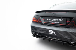 Mittlerer Cup Diffusor DTM Look Heck Ansatz passend für Mercedes-Benz SL 63 AMG R231 schwarz Hochglanz