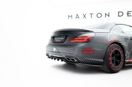 Mittlerer Cup Diffusor DTM Look Heck Ansatz passend für Mercedes-Benz SL 63 AMG R231 schwarz Hochglanz
