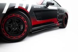 Seitenschweller Ansatz Cup Leisten passend für Mercedes-Benz SL 63 AMG R231 schwarz Hochglanz