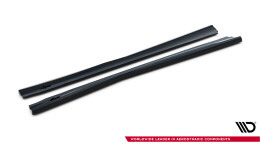 Seitenschweller Ansatz Cup Leisten passend für Mercedes-Benz SL 63 AMG R231 schwarz Hochglanz
