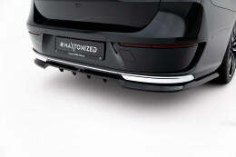 Mittlerer Cup Diffusor DTM Look Heck Ansatz passend für BMW 7 G70 schwarz Hochglanz