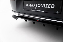 Mittlerer Cup Diffusor DTM Look Heck Ansatz passend für BMW 7 G70 schwarz Hochglanz