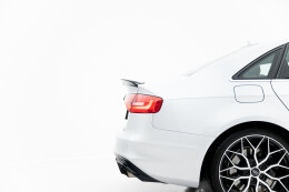 Heck Spoiler Aufsatz Abrisskante 3D passend für Audi S4 Limousine B8 Facelift schwarz Hochglanz