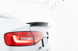 Heck Spoiler Aufsatz Abrisskante 3D passend für Audi S4 Limousine B8 FL schwarz Hochglanz