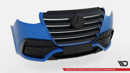 Front Stoßstange + Frontspoiler passend für Mercedes Sprinter Mk3 schwarz Hochglanz