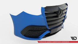Front Stoßstange + Frontspoiler passend für Mercedes Sprinter Mk3 schwarz Hochglanz