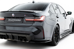 Heck Ansatz Flaps Diffusor V.3 passend für BMW M3 Limousine / Touring G80 / G81 schwarz Hochglanz