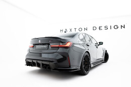 Heck Ansatz Flaps Diffusor V.3 passend für BMW M3 Limousine / Touring G80 / G81 schwarz Hochglanz