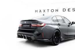 Heck Ansatz Flaps Diffusor V.5 passend für BMW M3 Limousine / Touring G80 / G81 schwarz Hochglanz