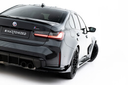 Heck Ansatz Flaps Diffusor V.5 passend für BMW M3 Limousine / Touring G80 / G81 schwarz Hochglanz
