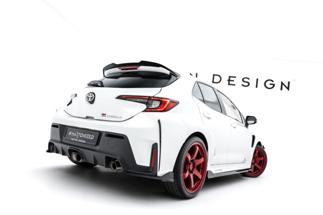 Heck Ansatz Flaps Diffusor V.2 passend für Toyota GR Corolla Mk12 schwarz Hochglanz