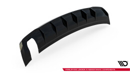 Street+ Heck Ansatz Diffusor passend für Audi A3 Limousine 8V (Einzelauspuff li.) schwarz Hochglanz