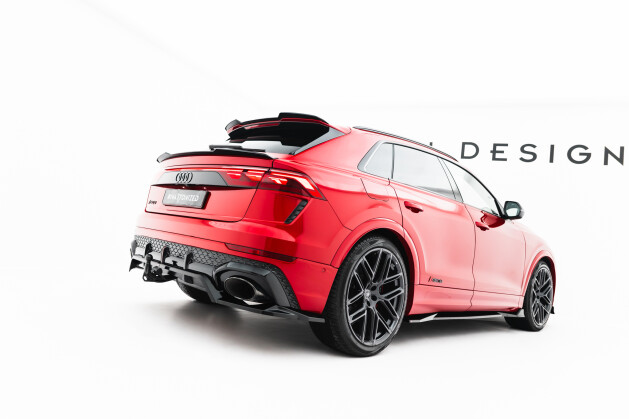 Mittlerer Cup Diffusor DTM Look Heck Ansatz für Audi RSQ8 Mk1 Facelift schwarz Hochglanz
