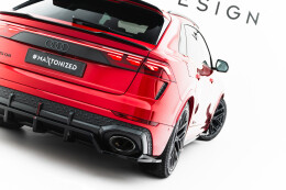 Mittlerer Cup Diffusor Heck Ansatz DTM Look passend für Audi RSQ8 Mk1 Facelift schwarz Hochglanz
