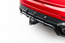 Mittlerer Cup Diffusor Heck Ansatz DTM Look passend für Audi RSQ8 Mk1 Facelift schwarz Hochglanz