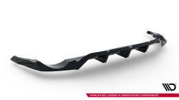 Mittlerer Cup Diffusor Heck Ansatz DTM Look passend für Audi RSQ8 Mk1 Facelift schwarz Hochglanz
