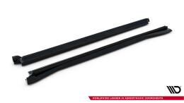 Seitenschweller Ansatz Cup Leisten passend für Audi RSQ8 Mk1 Facelift schwarz Hochglanz