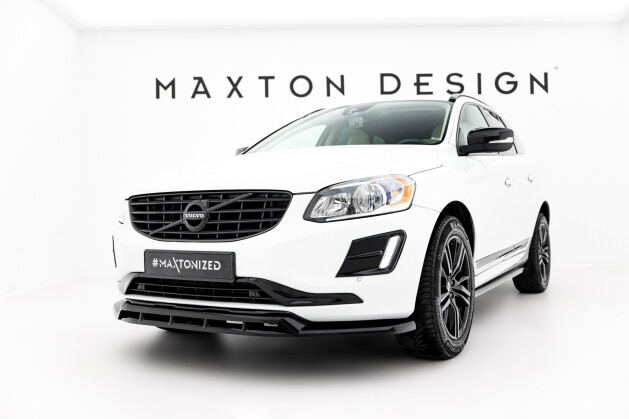 Cup Spoilerlippe Front Ansatz passend für Volvo XC60 Mk1 Facelift schwarz Hochglanz