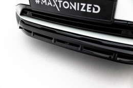 Cup Spoilerlippe Front Ansatz passend für Volvo XC60 Mk1 Facelift schwarz Hochglanz
