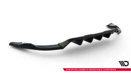 Mittlerer Cup Diffusor Heck Ansatz DTM Look für Volvo XC60 Mk1 Facelift schwarz Hochglanz