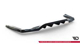 Mittlerer Cup Diffusor Heck Ansatz DTM Look passend für Mercedes-AMG GLC 43 SUV X253 Facelift schwarz Hochglanz