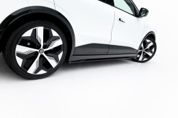 Seitenschweller Ansatz Cup Leisten passend für Renault Megane E-Tech Electric Mk1 schwarz Hochglanz