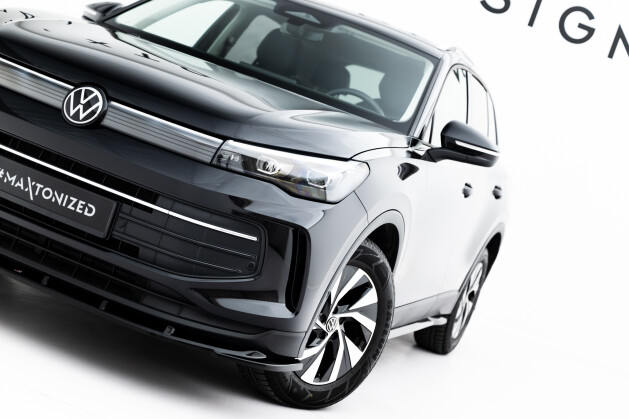 Cup Spoilerlippe Front Ansatz V.2 passend für VW Tiguan Mk3 schwarz Hochglanz