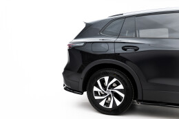 Mittlerer Cup Diffusor Heck Ansatz DTM Look passend für VW Tiguan Mk3 schwarz Hochglanz