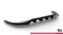 Mittlerer Cup Diffusor Heck Ansatz DTM Look passend für VW Tiguan Mk3 schwarz Hochglanz
