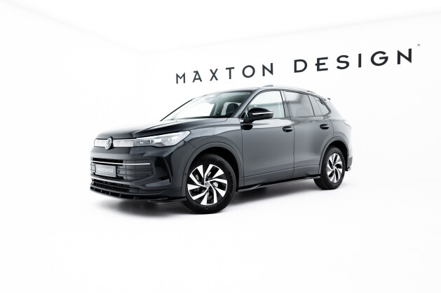 Seitenschweller Ansatz Cup Leisten passend für VW Tiguan Mk3 schwarz Hochglanz