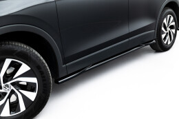 Seitenschweller Ansatz Cup Leisten passend für VW Tiguan Mk3 schwarz Hochglanz