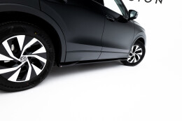 Seitenschweller Ansatz Cup Leisten passend für VW Tiguan Mk3 schwarz Hochglanz