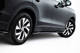Seitenschweller Ansatz Cup Leisten passend für VW Tiguan Mk3 schwarz Hochglanz