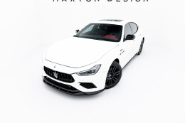 Cup Spoilerlippe Front Ansatz passend für Maserati Ghibli Modena Mk3 Facelift schwarz Hochglanz