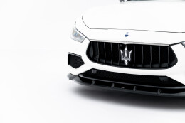 Cup Spoilerlippe Front Ansatz passend für Maserati Ghibli Modena Mk3 Facelift schwarz Hochglanz