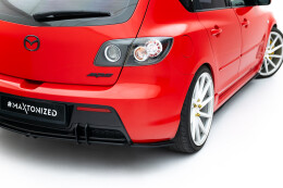 Street Pro Heck Ansatz Flaps Diffusor für Mazda 3 MPS Mk1 EU Version ROT