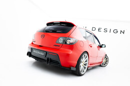 Street Pro Heck Ansatz Diffusor + Flaps für Mazda 3 MPS Mk1 EU Version ROT