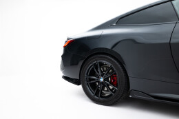 Heck Ansatz Flaps Diffusor V.8 passend für BMW 4er M-Paket G22 / G23 / G22 Facelift / G23 Facelift schwarz Hochglanz