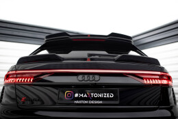 Niedriger Heck Spoiler Aufsatz Abrisskante 3D für Audi RSQ8 Mk1 Facelift schwarz Hochglanz