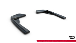 Heck Ansatz Flaps Diffusor passend für Mercedes-Benz C AMG-Line Limousine W205 schwarz Hochglanz