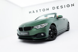 Cup Spoilerlippe Front Ansatz passend für BMW 4er Cabrio / Coupe F33 / F32 schwarz Hochglanz