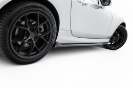 Seitenschweller Ansatz Cup Leisten für Mazda MX-5 Mk3 (NC) Facelift schwarz Hochglanz