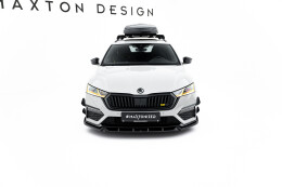 Cup Spoilerlippe Front Ansatz V.5 passend für Skoda Octavia RS Mk4 schwarz Hochglanz
