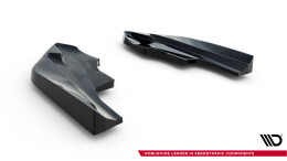 Heck Ansatz Flaps Diffusor V.6 passend für VW Golf R Mk8 Facelift schwarz Hochglanz