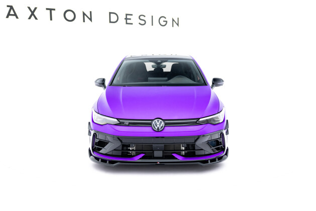 Cup Spoilerlippe Front Ansatz V.1 passend für VW Golf R Mk8 Facelift schwarz Hochglanz